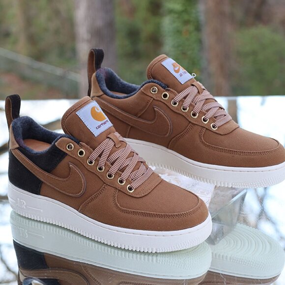Nike Air Force 1 Low Carhartt WIP Ale Brown Men’s Size 9 AV4113-200 - Picture 13 of 16